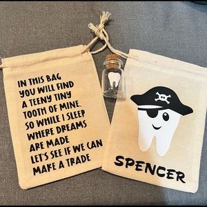 Personalized Tooth fairy Bags w/ jar